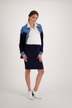 Load image into Gallery viewer, Ponte Pencil Skirt Navy