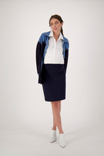 Load image into Gallery viewer, Ponte Pencil Skirt Navy
