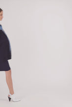 Load and play video in Gallery viewer, Ponte Pencil Skirt Navy
